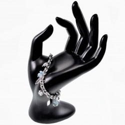 Armband Dames - T-Sluiting - RVS - Ronde Schakelarmband met Hangers