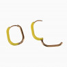 U-vormige Oorringen met Gele Emaille - 14K Goud Plated RVS