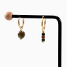 ∅16mm Oorringen met Natuurlijke Indiase agaatsteen Hangers Verguld RVS