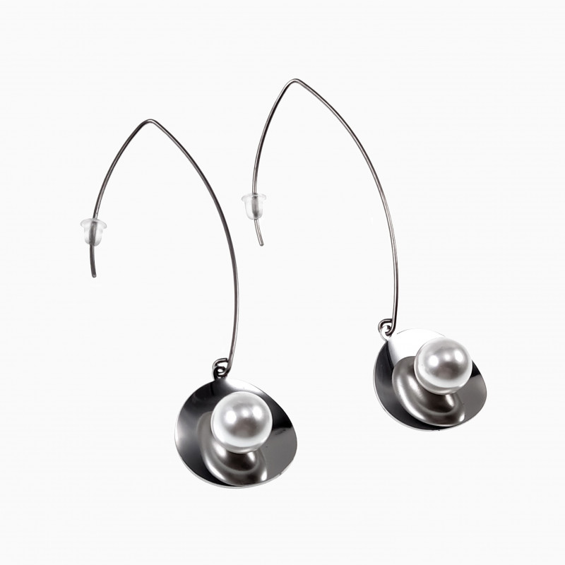 Lange Oorhangers Dames RVS Grote Haakoorbellen Oorbellen met Kristal Lange Oorhangers Dames RVS Grote Haakoorbellen Oorbellen met Kristal