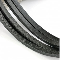 Zwart Leren Armband met RVS Adelaarsvleugels Anker