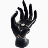 Dames Elastische Armband 14K Goud Plated RVS Paperclip Schakelsarmband