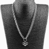 Dottilove Ketting Dames - 14k Wit Goud Plated RVS - Schakelsketting met Hart - Verstelbaar