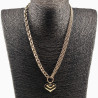 Dottilove Ketting Dames - 14k Geel Goud Plated RVS - Schakelsketting met Hart - Verstelbaar