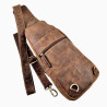 Hunters Crossbodytas Unisex Bruin Buffelleer - Schoudertas -  Slingbag