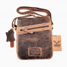 Hunters Schoudertas met Omslag Unisex - Bruin Buffelleer Crossbodytas