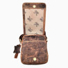 Hunters Schoudertas met Omslag Unisex - Bruin Buffelleer Crossbodytas