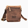 Hunters Crossbodytas met Omslag Unisex - Bruin Buffelleer Schoudertas