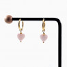 ∅16mm Oorringen Dames Verguld RVS Oorbellen met Hart Hanger Roze Schelp