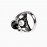 Schedel Ring Heren - Roestvrij Staal - Skull Ring - Schedelring met Zirkonia