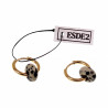 ∅16mm Oorringen met Dalmatische Jaspis Stenen - Verguld RVS - Dames