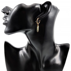 ∅16mm Oorringen met Stenen Hart en Buis Hangers Verguld RVS