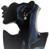 ∅16mm Oorringen met Stenen Hart en Buis Hangers Verguld RVS