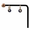 ∅16mm Oorringen met Sodalietsteen Donut Hangers - Verguld RVS Dames