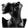 ∅16mm Oorringen met Sodalietsteen Donut Hangers - Verguld RVS Dames