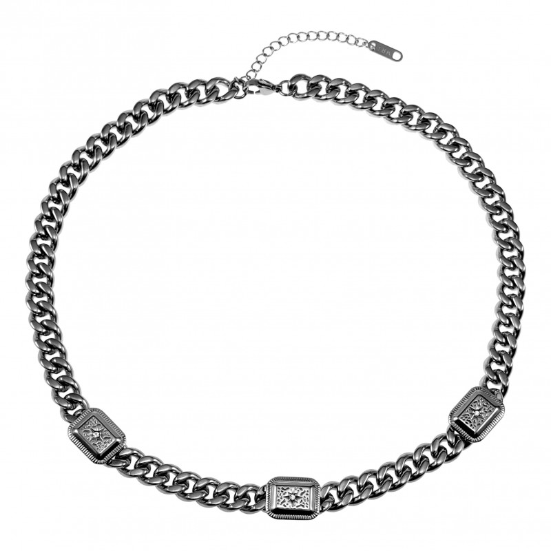 Cubaanse Ketting Dames - 18k Wit Goud Plated RVS - Schakelketting Cubaanse Ketting Dames - 18k Wit Goud Plated RVS - Schakelketting