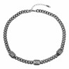 Cubaanse Ketting Dames - 18k Wit Goud Plated RVS - Schakelketting