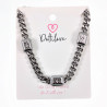 Dottilove Ketting Dames - Plated RVS - Cubaanse Schakelketting - Verstelbaar