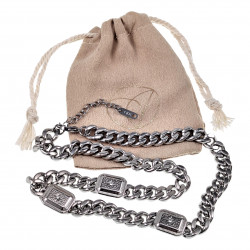 Cubaanse Ketting Dames - 18k Wit Goud Plated RVS - Schakelketting