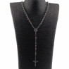 6mm Rozenkrans - Ketting Heren - RVS Zilver-Goudkleur - Kralen Ketting