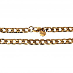 Witte Kralen Ketting Verguld RVS Cubaanse lketting met Agaatstenen