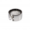 Brede Ring Dames - Roestvrij Staal - Ring met Parelmoer - X-Desing