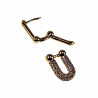 Dottilove Oorbel Dames - 14K Geelgoud Verguld - Luxe U-Oorbel met Cz - Oorbel met U-Vormige Hanger