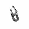 Dames U-Oorbel met Cz Oorbel met U-Vormige Hanger 14K Witgoud Verguld