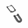 Dames U-Oorbel met Cz Oorbel met U-Vormige Hanger 14K Witgoud Verguld