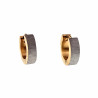 ∅13mm Oorringen Unisex - RVS Goud-Zilverkleur - Oorbellen met Scheuren