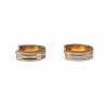 ∅13mm Oorringen Unisex - RVS Goud-Zilverkleur - Oorbellen met Scheuren