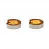 ∅13mm Oorringen Unisex - RVS Goud-Zilverkleur - Oorbellen met Scheuren