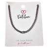 Cubaanse Ketting met Zirkonia Steen Dames - 14k Wit Goud Plated RVS