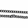 Cubaanse Ketting met Zirkonia Steen Dames - 14k Wit Goud Plated RVS