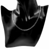 Cubaanse Ketting met Zirkonia Steen Dames - 14k Wit Goud Plated RVS