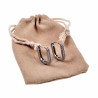 U-vorm Oorringen Dames - Roestvrij Staal Wit Gold Plated - Oorbellen met Details