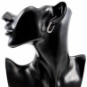 U-vorm Oorringen Dames - Roestvrij Staal Wit Gold Plated - Oorbellen met Details