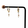 ∅16mm Oorclips met Zoetwaterparel -Verguld RVS Lange Clip-on Oorbellen