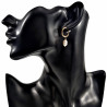 ∅16mm Oorclips met Zoetwaterparel -Verguld RVS Lange Clip-on Oorbellen