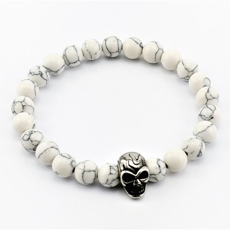 Natuursteen Howliet Armband met Schedel