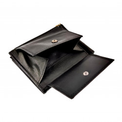 Portemonnee Heren - Wallet Pasjeshouder - RFID Anti-Skim - Compact - Zwarte Leer - Portemonnee met Geldclip