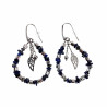 Lange Oorbellen Dames - Lapis Lazuli Stenen - RVS - Kralen Oorbellen - Druppel Oorbellen met Hangers