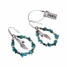Lange Oorbellen Dames Turquoise Stenen Verguld RVS Druppel Oorbellen