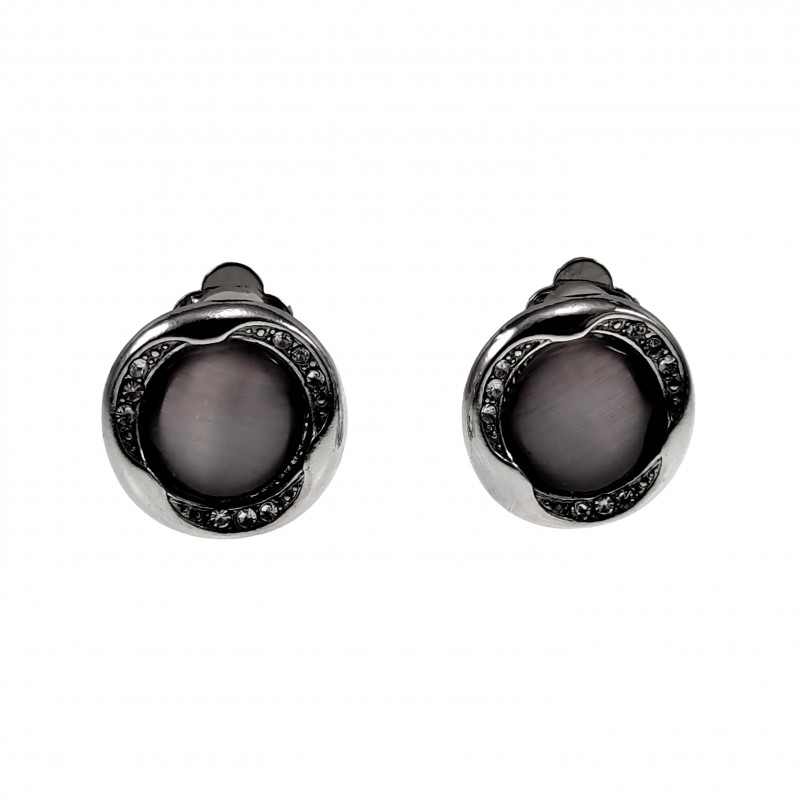 18mm Ronde Oorclips met Strass Atancriet Cabochon Clip-on Oorbellen 18mm Ronde Oorclips met Strass Atancriet Cabochon Clip-on Oorbellen