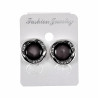 18mm Ronde Oorclips met Strass Atancriet Cabochon Clip-on Oorbellen