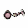 Oorclips met Strass - Roze Cabochon Clip-on Oorbellen Dames - 18 mm Ronde Oorclips