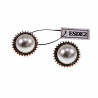Dames Clip-on Oorbellen met Parel Zirkonia's Rosé Gold Plating
