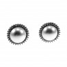 Ø19mm Clip-on Oorbellen Dames - Gold Plated Zilverkleur - Grote Oorclips met Parel - Zirkonia - Geen Gaatjes