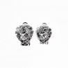 Hart Clip-on Oorbellen met Zirkonia Dames - Gold Plating Zilver Kleur