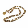Ketting Dames 4k Geel Goud Plated RVS Figaro Schakelketting met Hanger